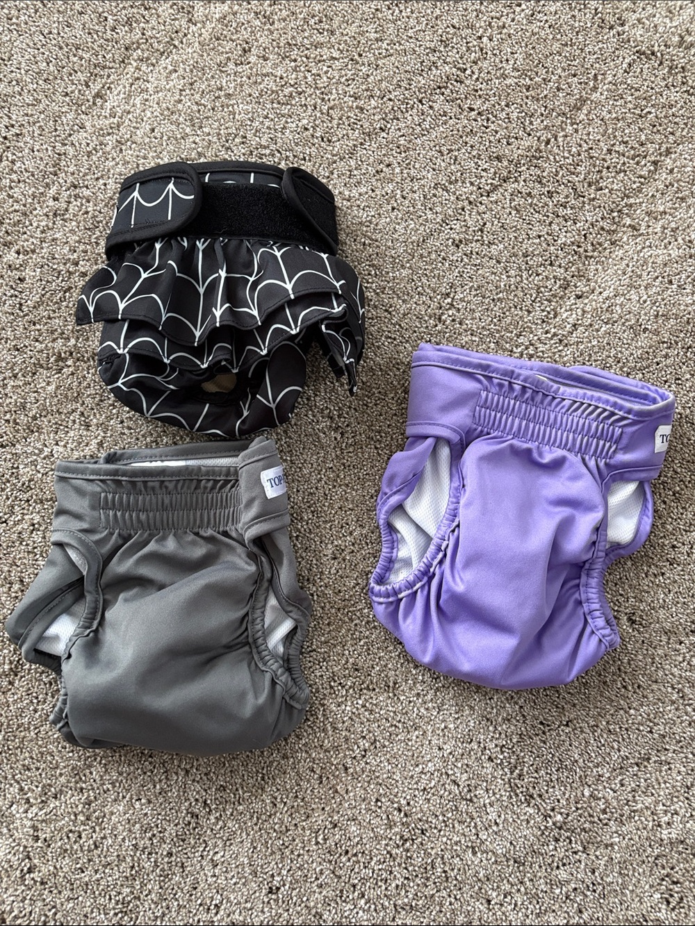 3 pairs of washable dog underwear